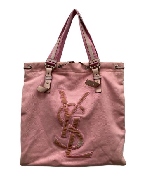 Yves Saint Laurent（イヴサンローラン）Yves Saint Laurent (イヴサンローラン) カハラトートバッグ ピンクの古着・服飾アイテム