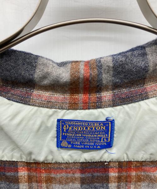 PENDLETON（ペンドルトン）PENDLETON (ペンドルトン) 70s ボードシャツ レッド×ネイビー サイズ:Lの古着・服飾アイテム