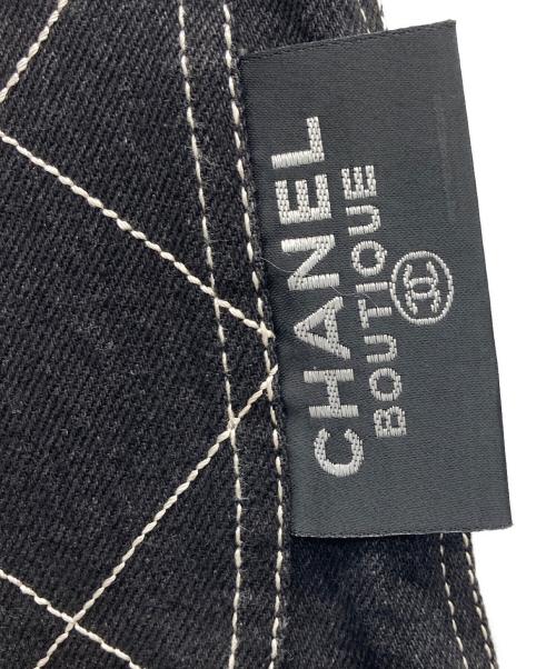 CHANEL（シャネル）CHANEL (シャネル) ワイドショートデニムパンツ ブラック サイズ:48の古着・服飾アイテム
