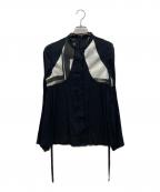 ANN DEMEULEMEESTERアンドゥムルメステール）の古着「シャツブラウス」｜ブラック