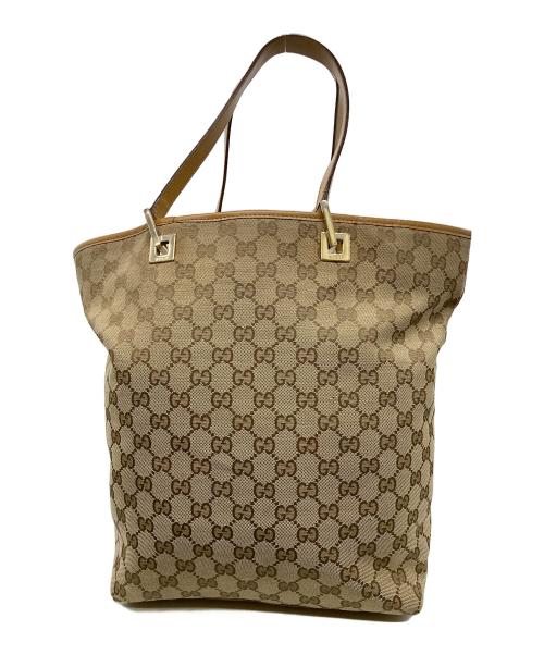 GUCCI（グッチ）GUCCI (グッチ) キャンバストートバッグ ベージュの古着・服飾アイテム