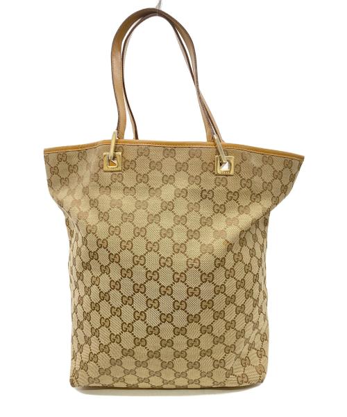 GUCCI（グッチ）GUCCI (グッチ) キャンバストートバッグ ベージュの古着・服飾アイテム