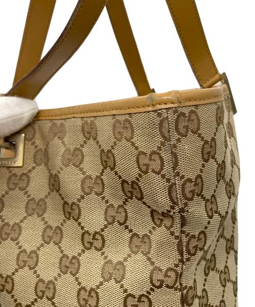 GUCCI（グッチ）GUCCI (グッチ) キャンバストートバッグ ベージュの古着・服飾アイテム