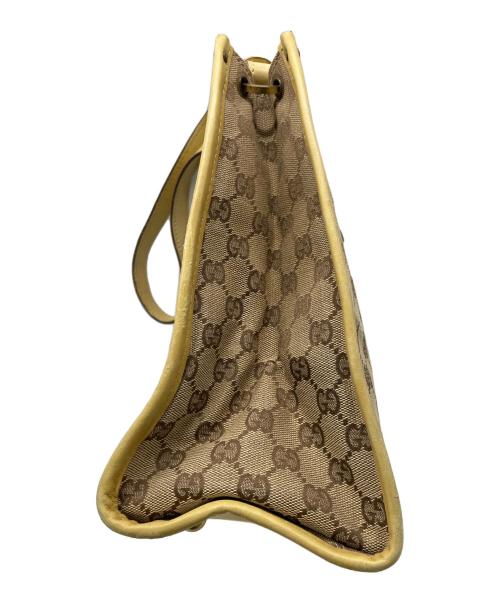 GUCCI（グッチ）GUCCI (グッチ) GGキャンバスショルダーバッグ イエローの古着・服飾アイテム