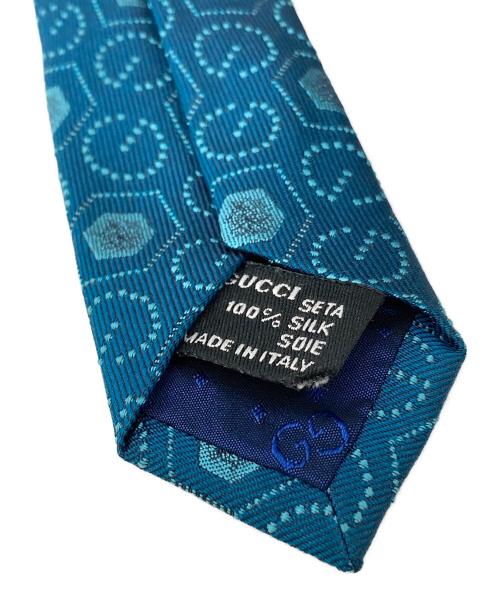 GUCCI（グッチ）GUCCI (グッチ) シルクネクタイ ブルー サイズ:なしの古着・服飾アイテム