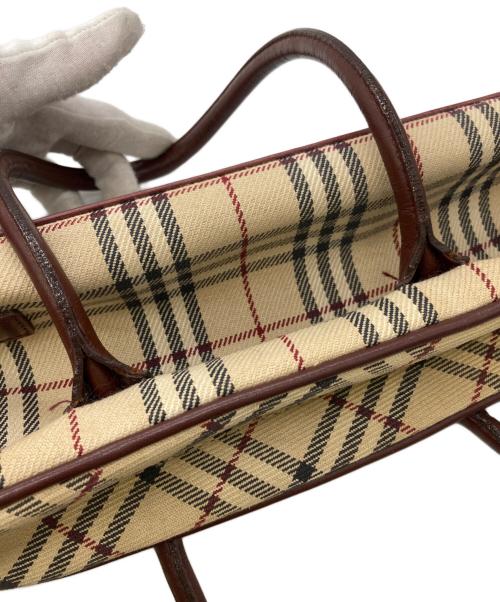 BURBERRY BLUE LABEL（バーバリー ブルー レーベル）BURBERRY BLUE LABEL (バーバリー ブルー レーベル) ノバチェックトートバッグ ベージュの古着・服飾アイテム