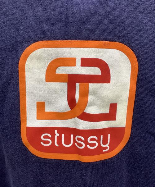 stussy（ステューシー）stussy (ステューシー) ボックスロゴプリントパーカー ネイビー サイズ:LARGEの古着・服飾アイテム
