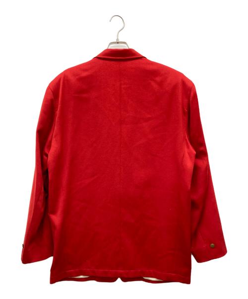 KENZO（ケンゾー）KENZO (ケンゾー) 金ボタンテーラードジャケット レッド サイズ:2の古着・服飾アイテム