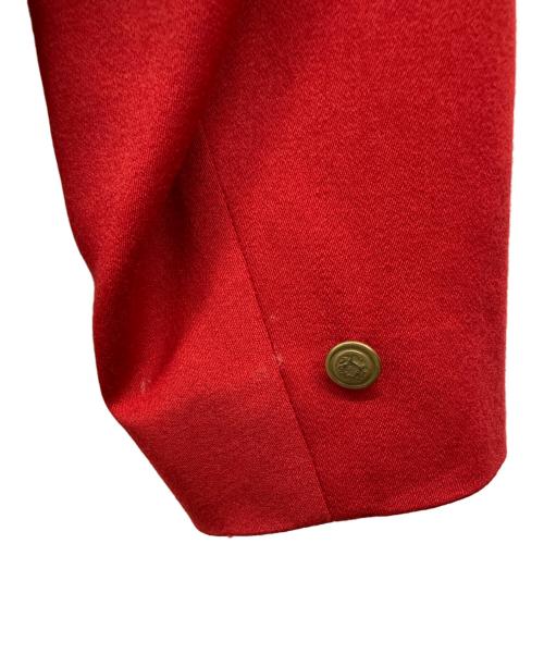KENZO（ケンゾー）KENZO (ケンゾー) 金ボタンテーラードジャケット レッド サイズ:2の古着・服飾アイテム