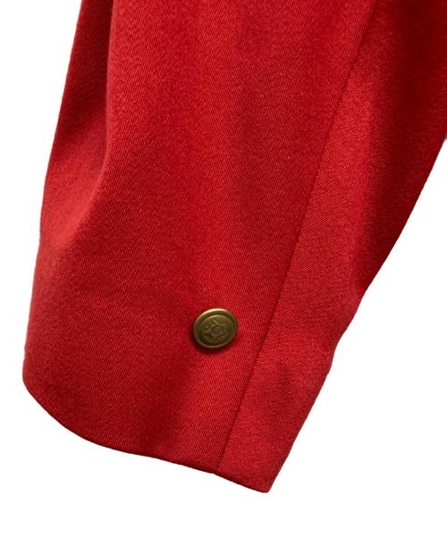 KENZO（ケンゾー）KENZO (ケンゾー) 金ボタンテーラードジャケット レッド サイズ:2の古着・服飾アイテム