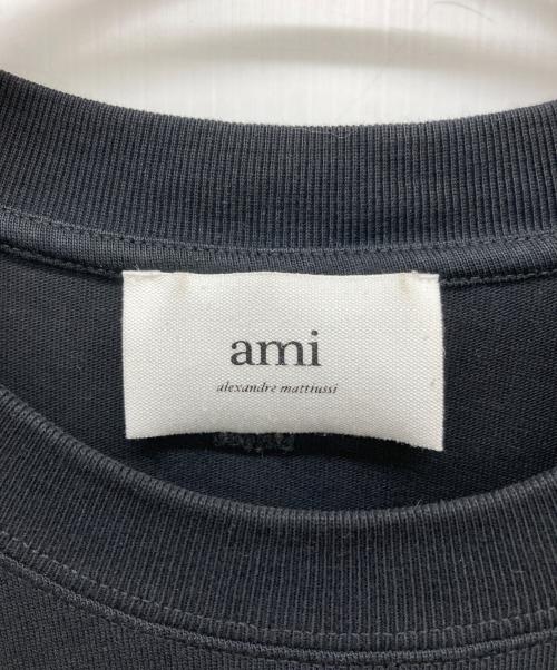 AMI PARIS（アミ パリス）AMI PARIS (アミ パリス) ブラック オーガニックコットン Ami de Coeur Tシャツ ブラック サイズ:Lの古着・服飾アイテム