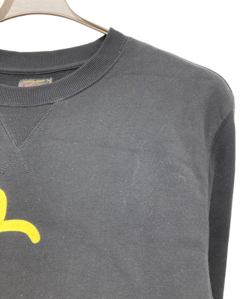 EVISU（エヴィス）EVISU (エヴィス) 前V カモメプリント ロゴスウェット ブラック サイズ:XLの古着・服飾アイテム
