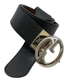 GUCCI（グッチ）の古着「インターロッキングGバックル レザーベルト」｜ブラック×ブラウン