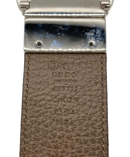 GUCCI（グッチ）GUCCI (グッチ) インターロッキングGバックル レザーベルト ブラック×ブラウン サイズ:85・34の古着・服飾アイテム