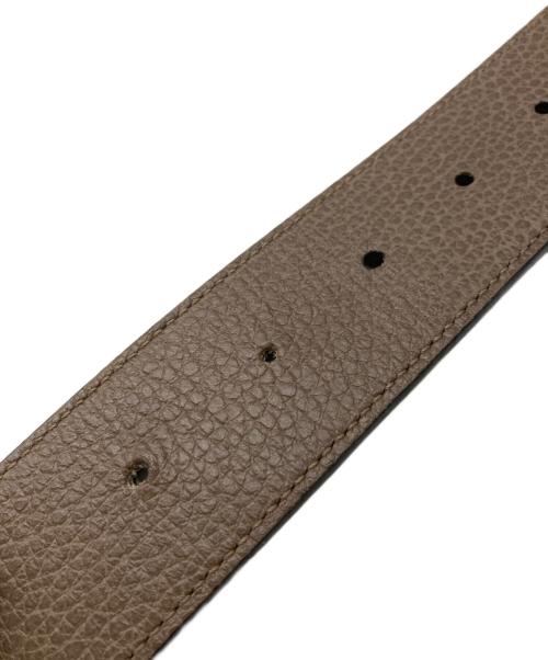 GUCCI（グッチ）GUCCI (グッチ) インターロッキングGバックル レザーベルト ブラック×ブラウン サイズ:85・34の古着・服飾アイテム