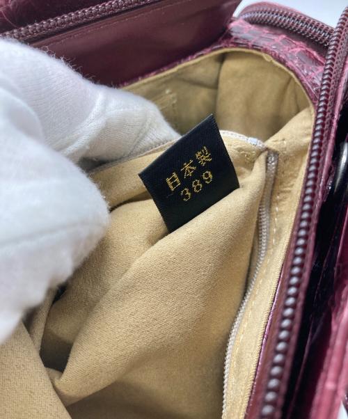 GRES PARIS（グレ パリ）GRES PARIS (グレ パリ) クロコダイル２wayハンドバッグ ボルドーの古着・服飾アイテム