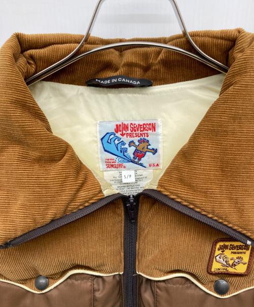 JOHN SEVERSON（ジョン セバーソン）JOHN SEVERSON (ジョン セバーソン) ダウンベスト ブラウン サイズ:S/Pの古着・服飾アイテム