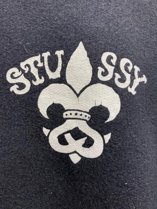 stussy（ステューシー）stussy (ステューシー) プリントスウェット ブラック サイズ:MEDIUMの古着・服飾アイテム