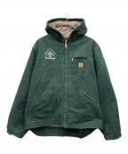CarHarttカーハート）の古着「裏ボアシエラジャケット」｜グリーン