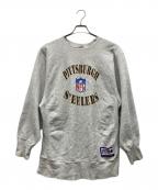 Champion REVERSE WEAVE×NFLチャンピオン リバース ウィーブ×ナショナル・フットボール・リーグ）の古着「3段プリントリバースウェーブスウェット」｜グレー