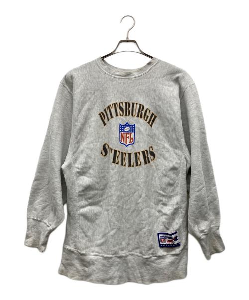 Champion REVERSE WEAVE（チャンピオン リバース ウィーブ）Champion REVERSE WEAVE (チャンピオン リバース ウィーブ) NFL (ナショナル・フットボール・リーグ) 3段プリントリバースウェーブスウェット グレー サイズ:なしの古着・服飾アイテム