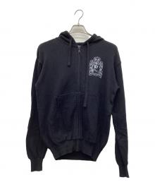 Hysteric Glamour（ヒステリックグラマー）の古着「ジャガードバックロゴジップパーカー」｜ブラック