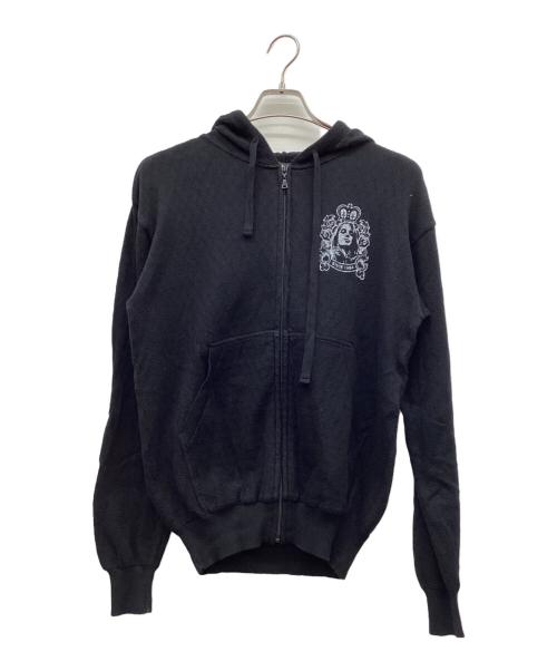 Hysteric Glamour（ヒステリックグラマー）Hysteric Glamour (ヒステリックグラマー) ジャガードバックロゴジップパーカー ブラック サイズ:SMALLの古着・服飾アイテム