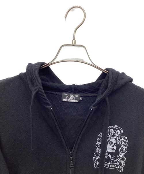 Hysteric Glamour（ヒステリックグラマー）Hysteric Glamour (ヒステリックグラマー) ジャガードバックロゴジップパーカー ブラック サイズ:SMALLの古着・服飾アイテム