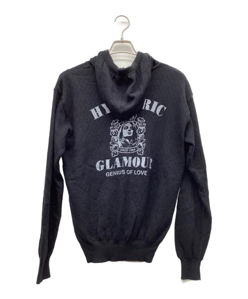 Hysteric Glamour（ヒステリックグラマー）Hysteric Glamour (ヒステリックグラマー) ジャガードバックロゴジップパーカー ブラック サイズ:SMALLの古着・服飾アイテム