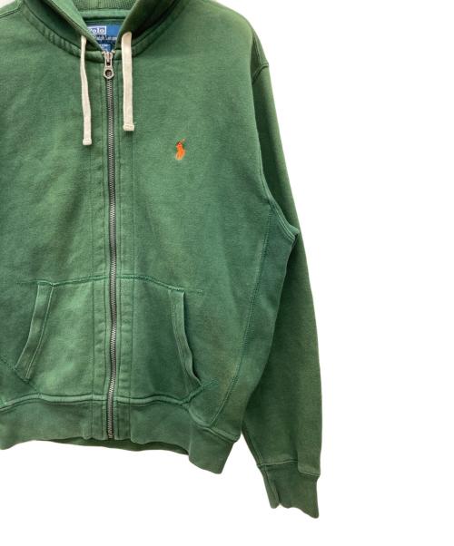 POLO RALPH LAUREN（ポロ・ラルフローレン）POLO RALPH LAUREN (ポロ・ラルフローレン) ジップパーカー グリーン サイズ:Lの古着・服飾アイテム