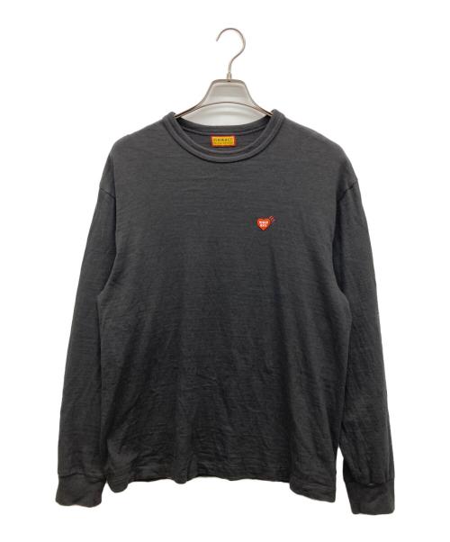 HUMAN MADE（ヒューマンメイド）HUMAN MADE (ヒューマンメイド) ロングスリーブカットソー ブラック サイズ:Lの古着・服飾アイテム