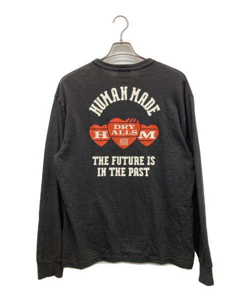 HUMAN MADE（ヒューマンメイド）HUMAN MADE (ヒューマンメイド) ロングスリーブカットソー ブラック サイズ:Lの古着・服飾アイテム