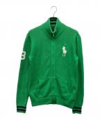 POLO RALPH LAURENポロ・ラルフローレン）の古着「ビッグポニーニットジャケット」｜グリーン