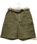 B.BALLSYボールジーブラザーズ）の古着「Denim baggy gurkha baker jorts」｜オリーブ