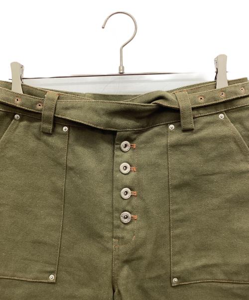 B.BALLSY（ボールジーブラザーズ）B.BALLSY (ボールジーブラザーズ) Denim baggy gurkha baker jorts オリーブ サイズ:LARGEの古着・服飾アイテム