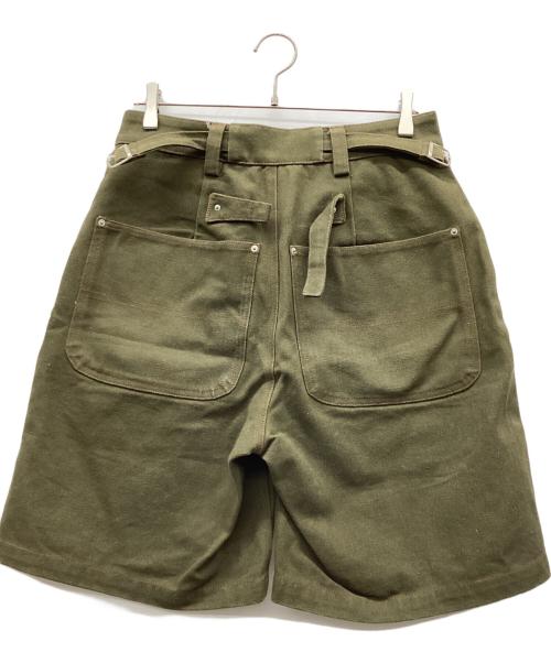 B.BALLSY（ボールジーブラザーズ）B.BALLSY (ボールジーブラザーズ) Denim baggy gurkha baker jorts オリーブ サイズ:LARGEの古着・服飾アイテム