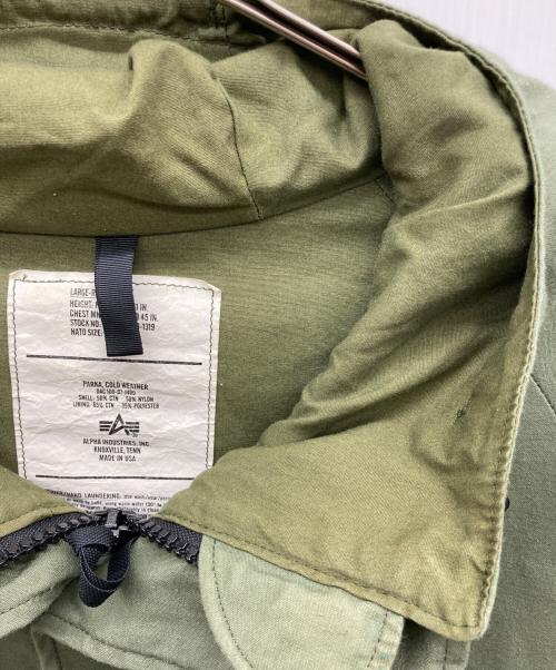 ALPHA（アルファ）ALPHA (アルファ) COLD WEATHER PARKA カーキ サイズ:LARGE-REGULARの古着・服飾アイテム