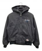 X-LARGEエクストララージ）の古着「HOODED DENIM WORK JACKET」｜ブラック