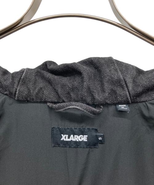 X-LARGE（エクストララージ）X-LARGE (エクストララージ) HOODED DENIM WORK JACKET ブラック サイズ:Sの古着・服飾アイテム