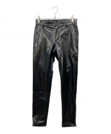 Hysteric Glamour（ヒステリックグラマー）の古着「エナメルスリムパンツ」｜ブラック