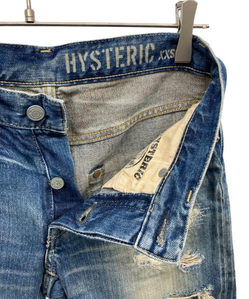 Hysteric Glamour（ヒステリックグラマー）Hysteric Glamour (ヒステリックグラマー) CR加工デニム スリムPT インディゴ サイズ:XXSの古着・服飾アイテム