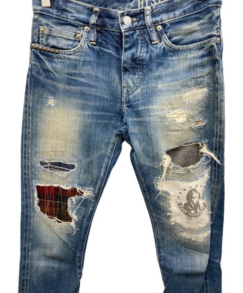 Hysteric Glamour（ヒステリックグラマー）Hysteric Glamour (ヒステリックグラマー) CR加工デニム スリムPT インディゴ サイズ:XXSの古着・服飾アイテム