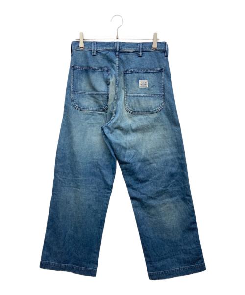 Hysteric Glamour（ヒステリックグラマー）Hysteric Glamour (ヒステリックグラマー) ダメージ加工ワイドデニムパンツ インディゴ サイズ:Sの古着・服飾アイテム