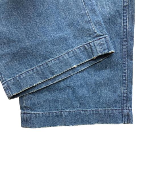 Hysteric Glamour（ヒステリックグラマー）Hysteric Glamour (ヒステリックグラマー) ダメージ加工ワイドデニムパンツ インディゴ サイズ:Sの古着・服飾アイテム