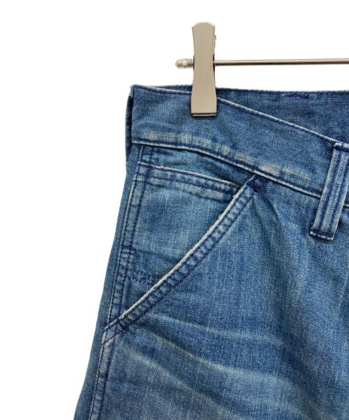 Hysteric Glamour（ヒステリックグラマー）Hysteric Glamour (ヒステリックグラマー) ダメージ加工ワイドデニムパンツ インディゴ サイズ:Sの古着・服飾アイテム