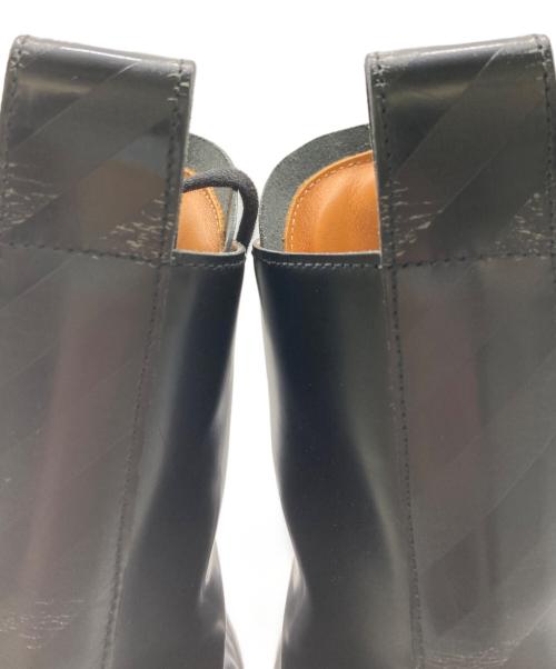 OFFWHITE（オフホワイト）OFFWHITE (オフホワイト) Sponge Sole Leather Combat Boots ブラック サイズ:40の古着・服飾アイテム