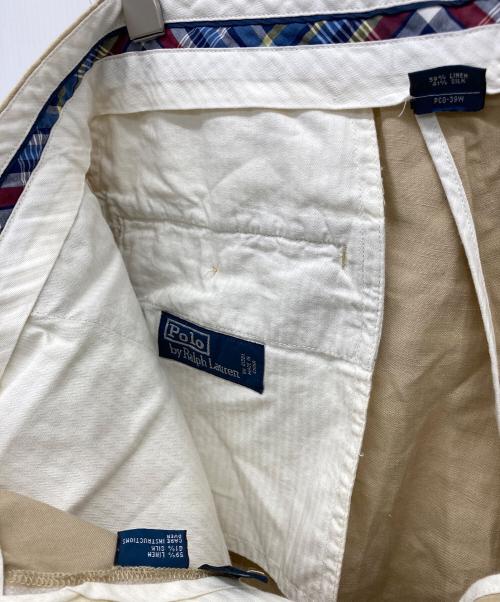POLO RALPH LAUREN（ポロ・ラルフローレン）POLO RALPH LAUREN (ポロ・ラルフローレン) 90s シルクリネンパンツ ベージュ サイズ:32/30の古着・服飾アイテム