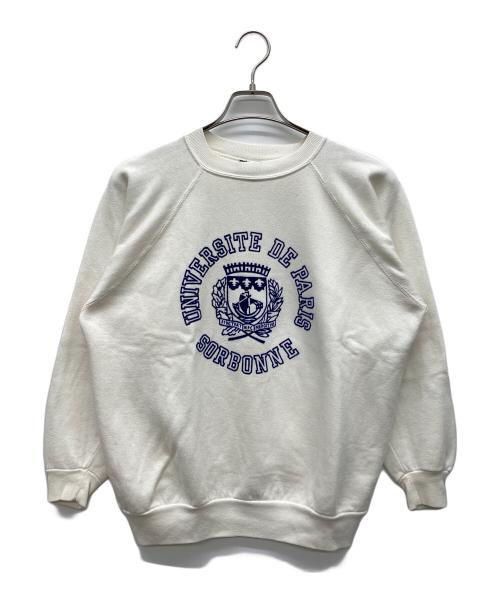 USED（ユーズド）USED (ユーズド) カラーフロッキープリントスウェット ホワイト サイズ:Mの古着・服飾アイテム