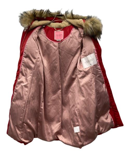 Kate Spade（ケイトスペード）Kate Spade (ケイトスペード) フェイクファーダウンコート レッド サイズ:XSの古着・服飾アイテム