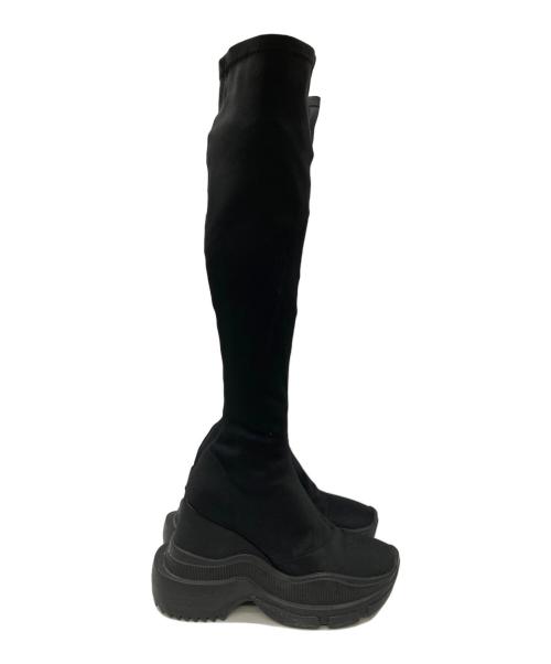YELLO（イエロ）YELLO (イエロ) ロングブーツ ブラック サイズ:Sの古着・服飾アイテム